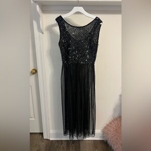FINAL PRICE Better Be Black Sequin Sheer Maxi Dress